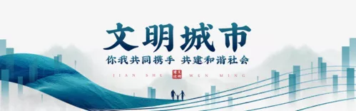 简约风党政建设文明城市PC端banner